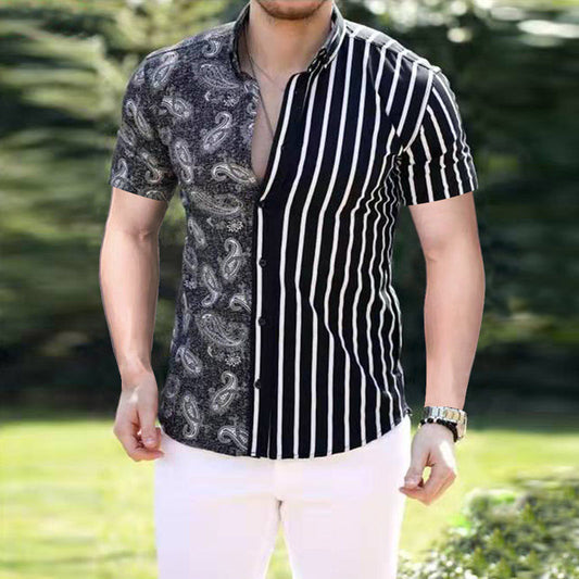 Casual printed short sleeve shirt