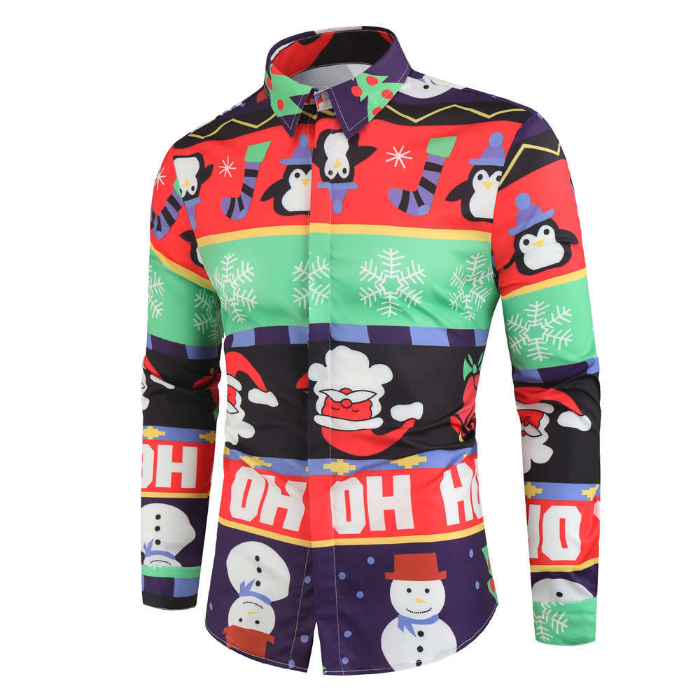 Christmas Party Men's Long Sleeve Shirts