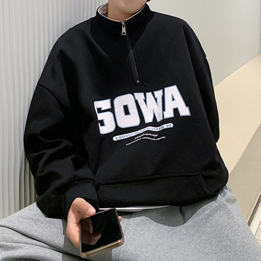 Letter Graphics Casual Loose Men's Sweatshirt