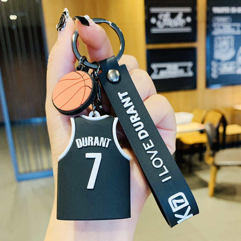 Jersey Keychain Basketball Ornament Doll Pendant