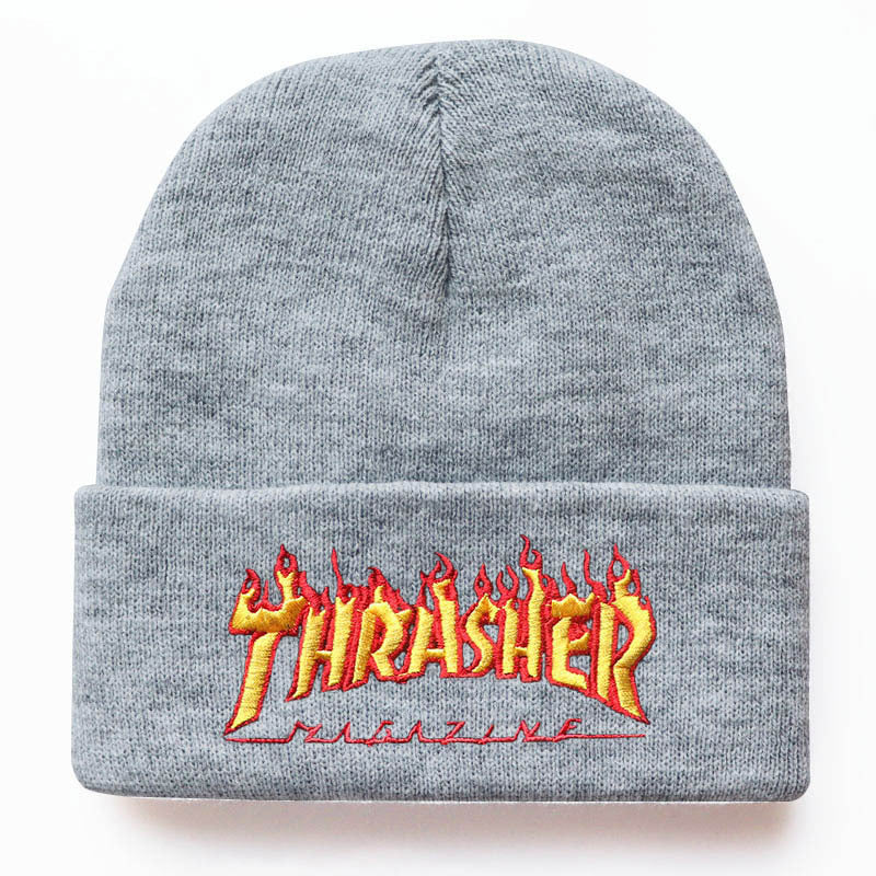 Thrasher Embroidered Beanie Hat