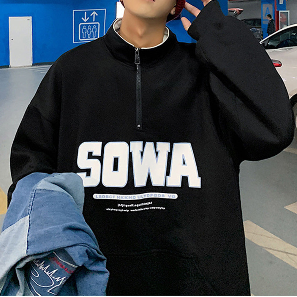 Letter Graphics Casual Loose Men's Sweatshirt