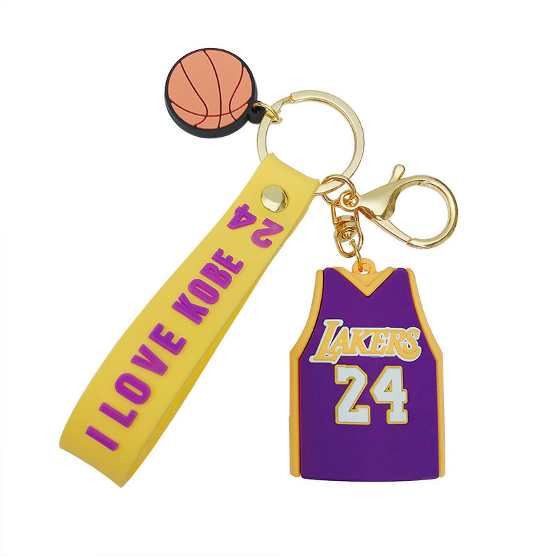 Jersey Keychain Basketball Ornament Doll Pendant