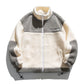Men's Fashion Stitching Embroidery Sherpa Jackets