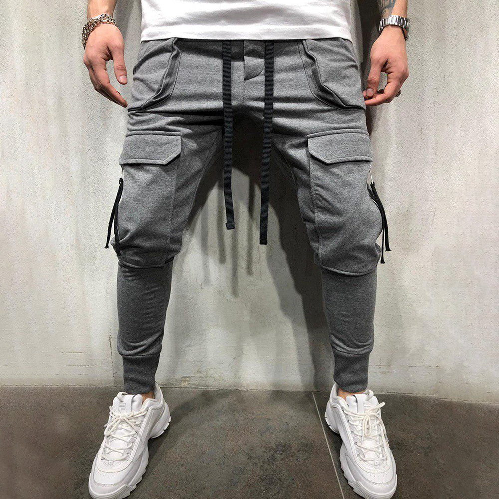 Pocket Gym Beam Patch Pocket Slim Fit Athleisure Pants