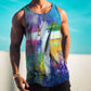 Trendy Street Easter Cross Tie-Dye Pattern Tank Top