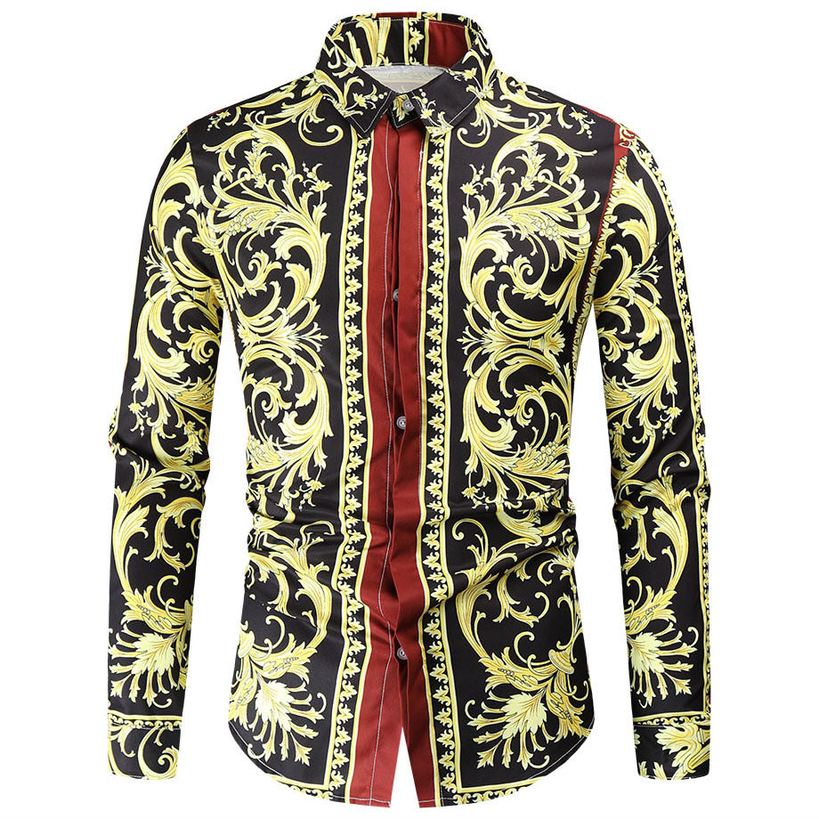 Printed Long Sleeve Men's Shirt