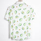 Cotton And Linen Printed Pocket Button-down Shirt
