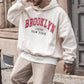 BROOKLYN Alphabet Graphic Print Men's Oversize Street Style Hoodie