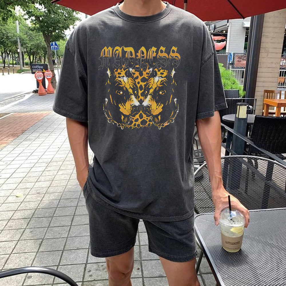 Graphic Print Casual Loose Men's Short Sleeve T-Shirt