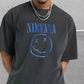 Nirvana Graphic Print Loose Men's Short Sleeve T-Shirt