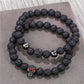 Personalized Skull Bead Bracelet Set