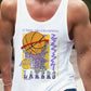 Lakers Letter Graphic Print Basketball Sports Casual Men's Tank Top