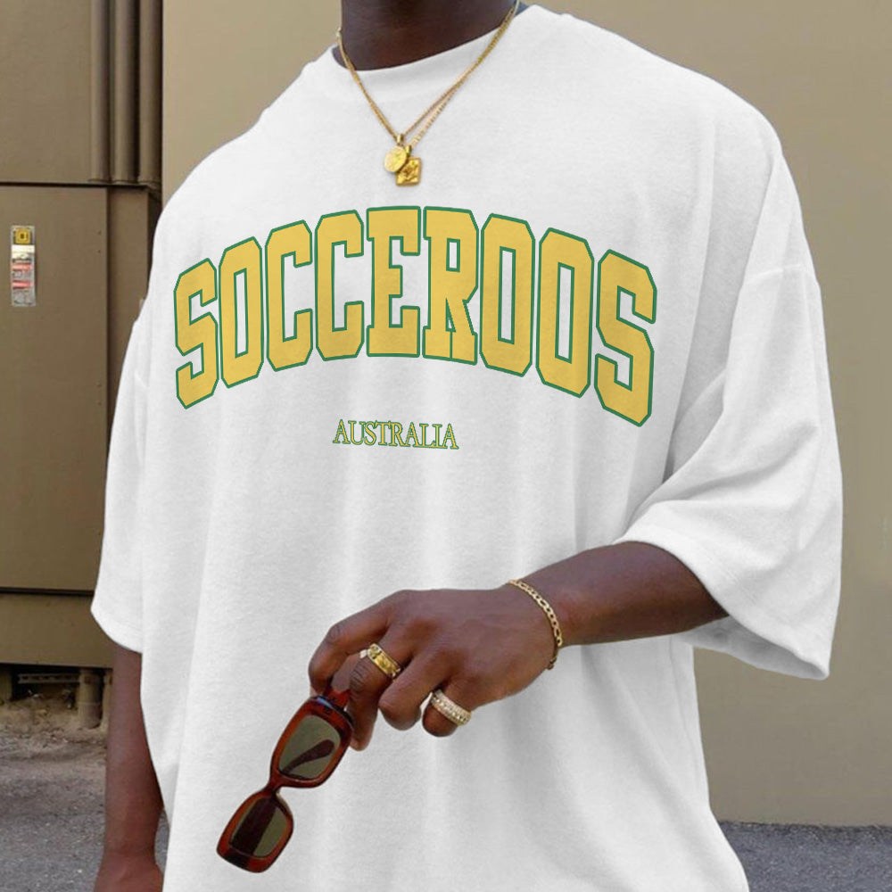 Australia Men's Soccer Print Short Sleeve T-Shirts
