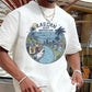 Loose Casual Beach Vacation Graphic Print Crew Neck Men's T-Shirt