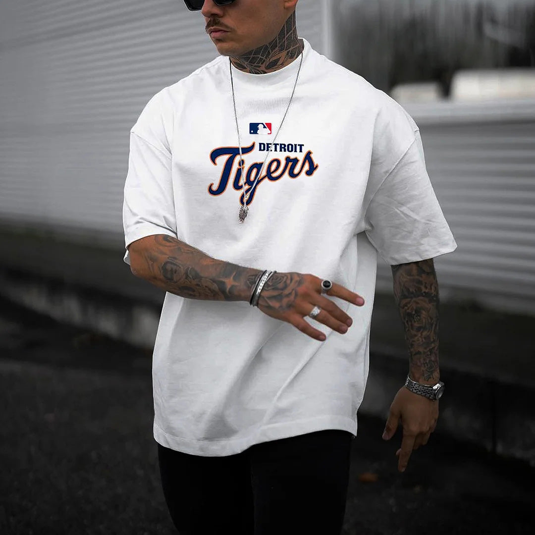 Detroit Tigers Men's Vintage Streetwear Short Sleeve T-shirts – Nova  Fashion Shop