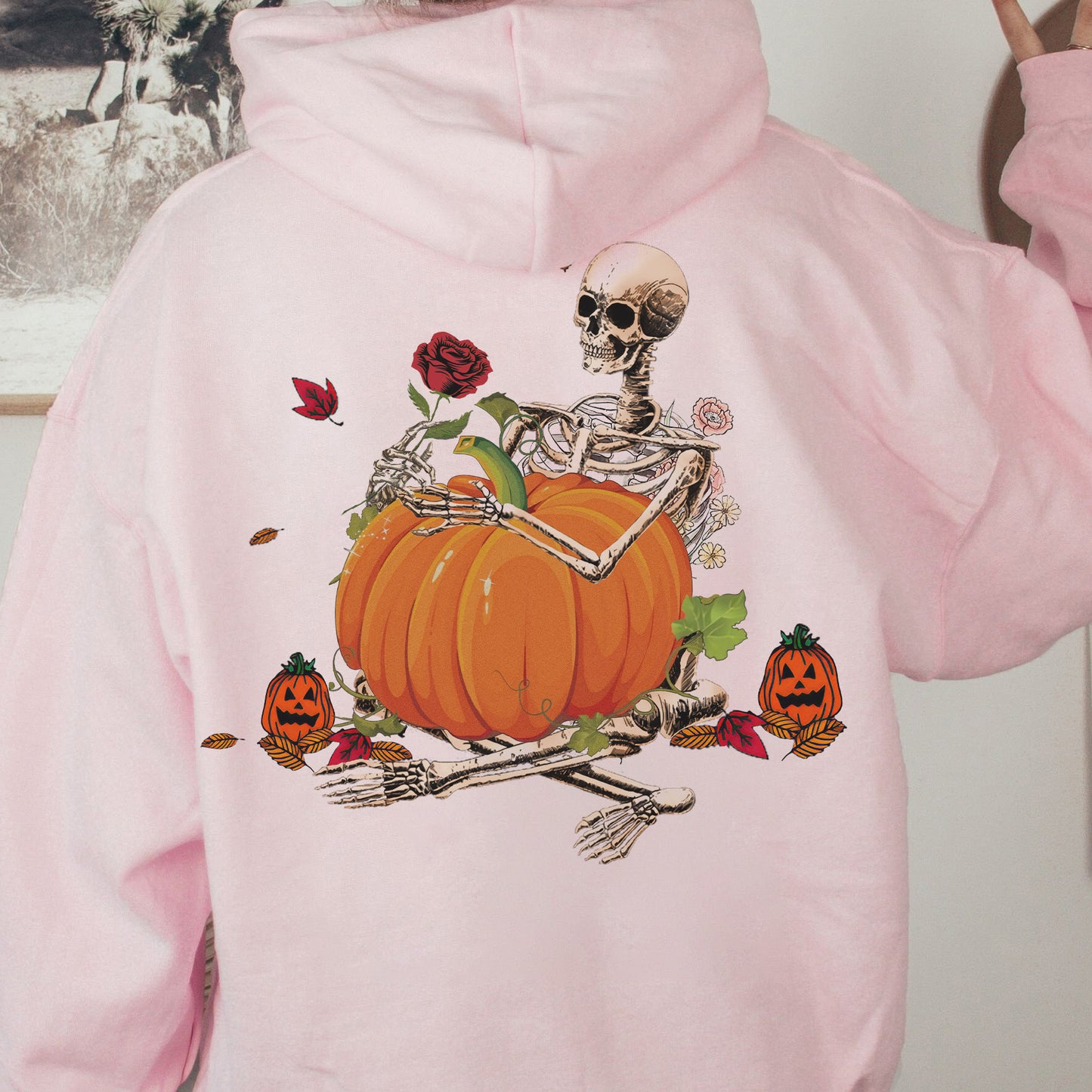 Halloween Skull Graphic Women's Hoodie Sweatshirt