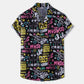 Men's lapel Print Two-piece Suit