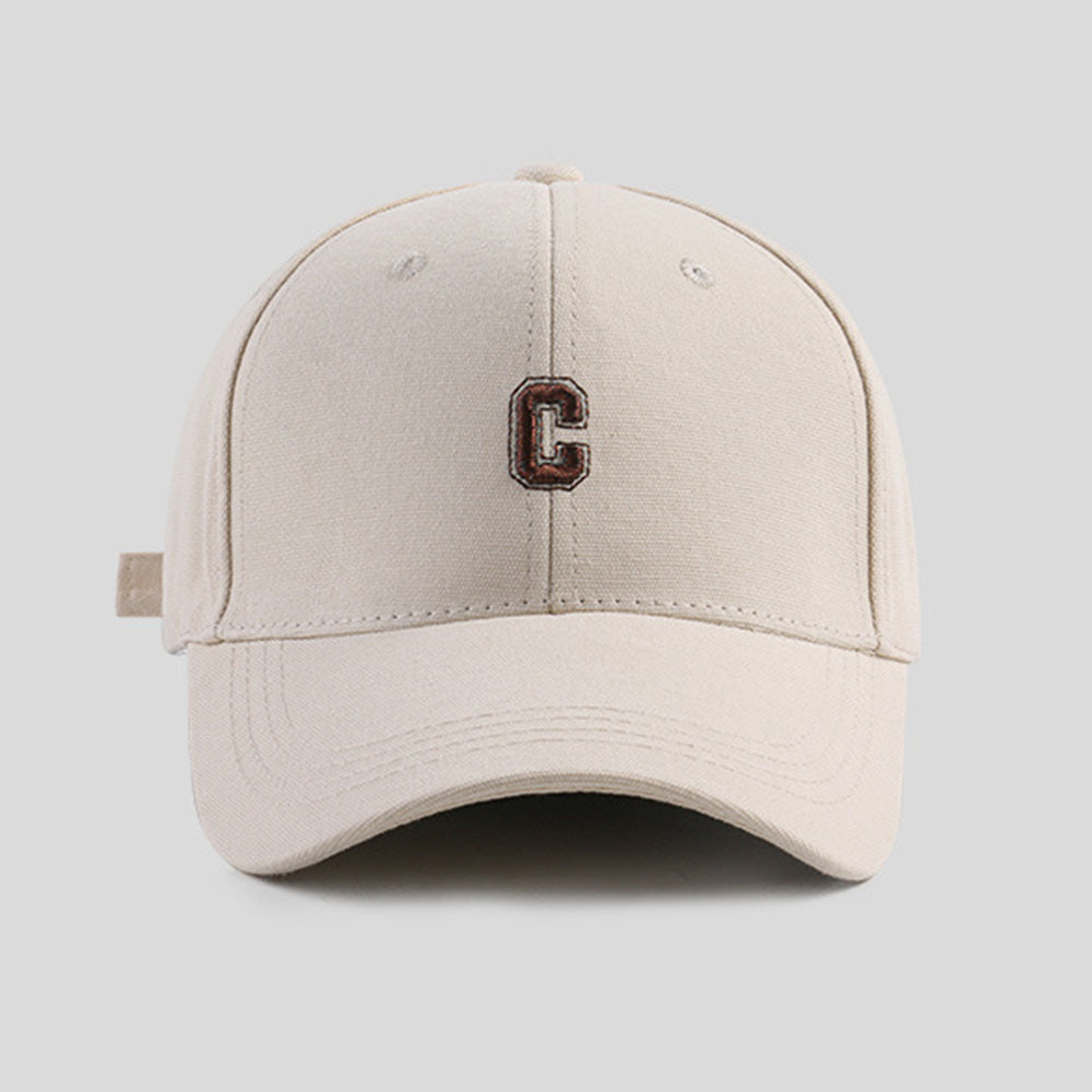 C Letter Embroidered Street Personality Adjustable Baseball Cap