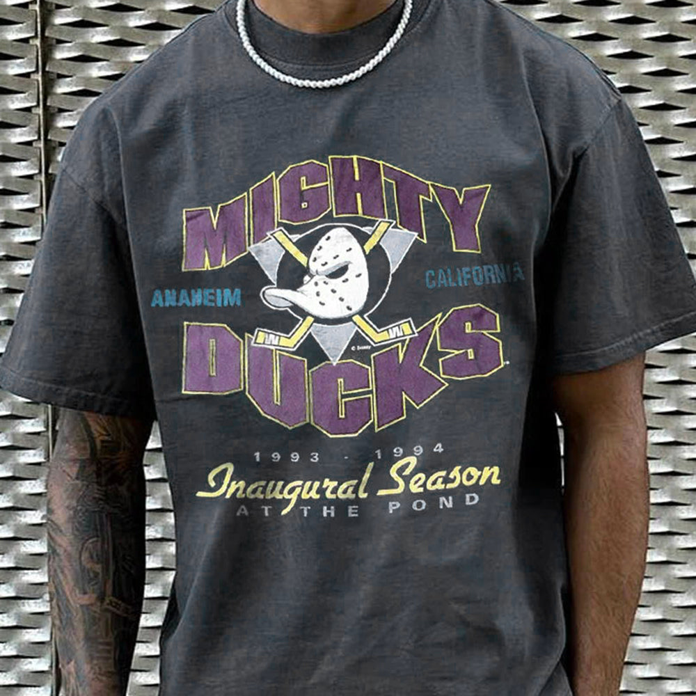 Mighty Ducks Men's Streetwear Casual T-Shirts