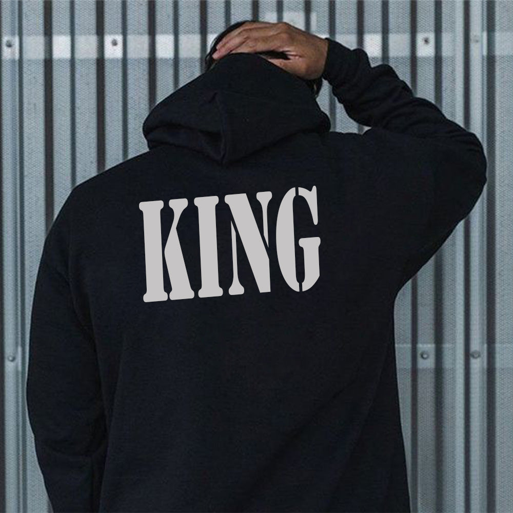 KING Hooded Long Sleeve Men's Sweatshirt