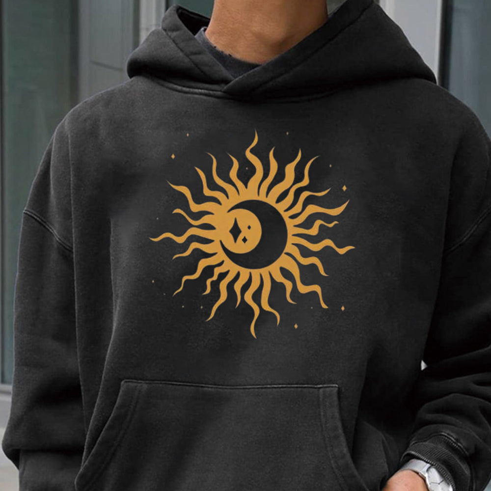 Sun Graphic Print Casual Men's Sweatshirt
