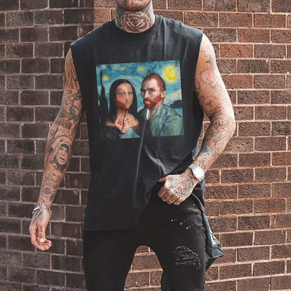 NOVAROPA™ Spoof Art Creative Print Men's Tank Top