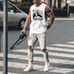 Fallen Angel Graphic Print Casual Loose Men's Tank Top