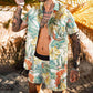 Botanical Print Casual Vacation Two-piece Set