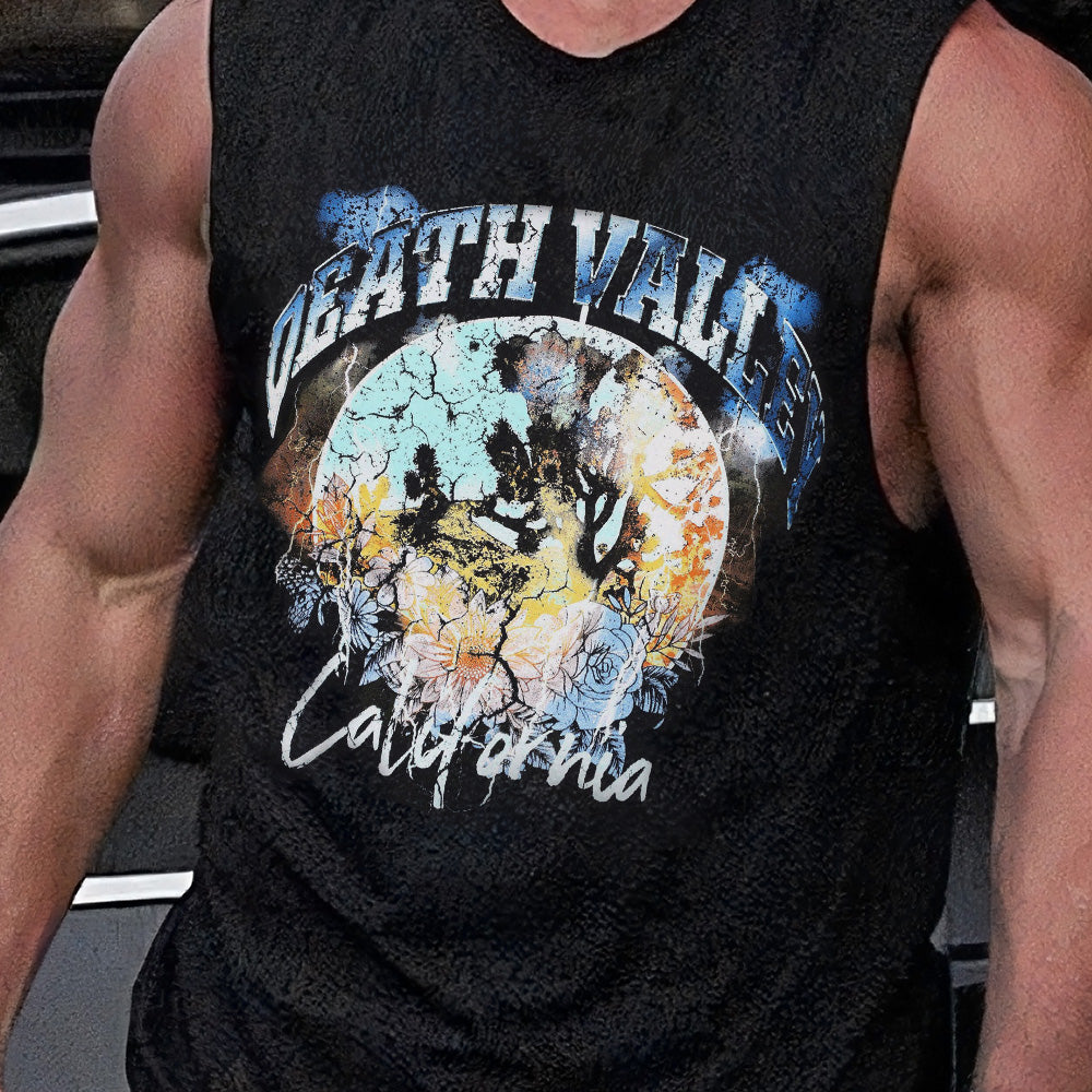 Casual Alphabet Graphic Print Sports Men's Tank Top