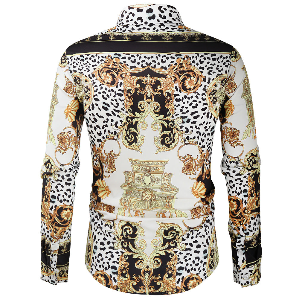 Men's Luxury Vintage Button Down Long Sleeve Shirts