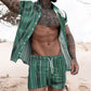Striped Print Fashion Casual Vacation Two-piece Suit