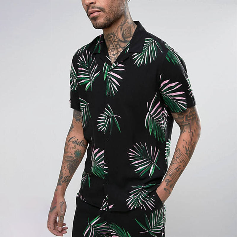 Men's Leaf Casual Holiday Two-Piece Set