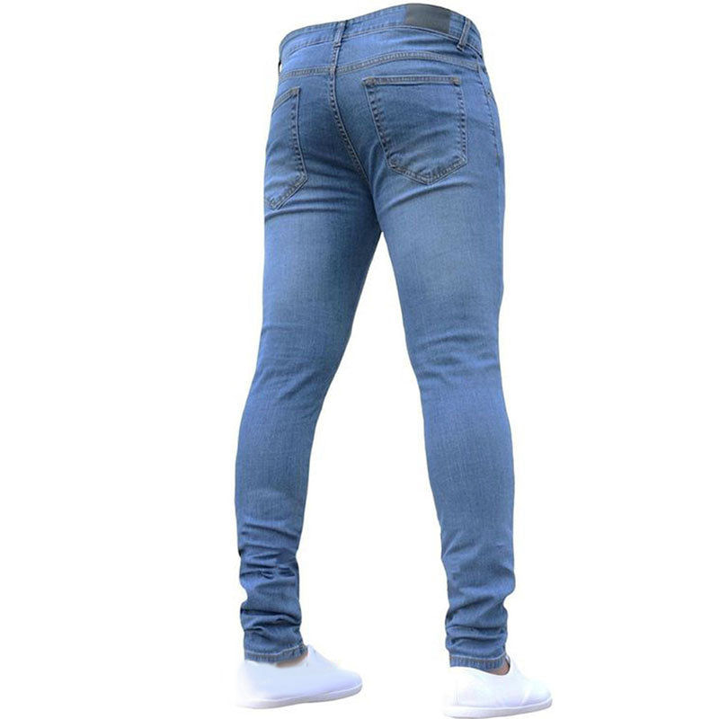 Casual Patch Denim Pants