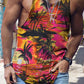 Street Trend Landscape Print Holiday Vest