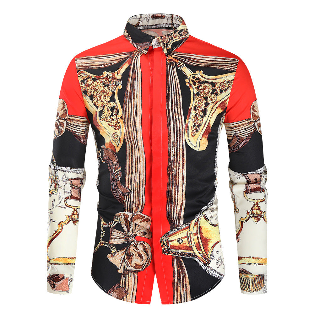 Men's Luxury Retro Long Sleeve shirts