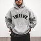 Alphabet TWELVE Graphic Print Men's Oversize Hoodie