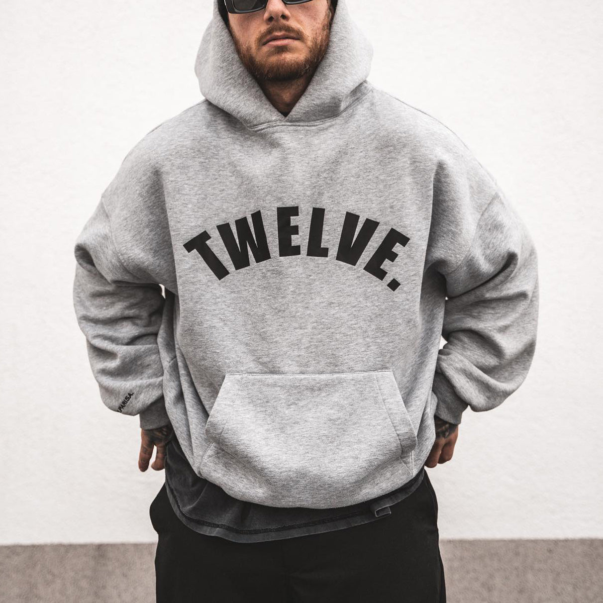 Alphabet TWELVE Graphic Print Men's Oversize Hoodie