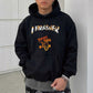 Graphic Print Hooded Long Sleeve Men's Sweatshirt