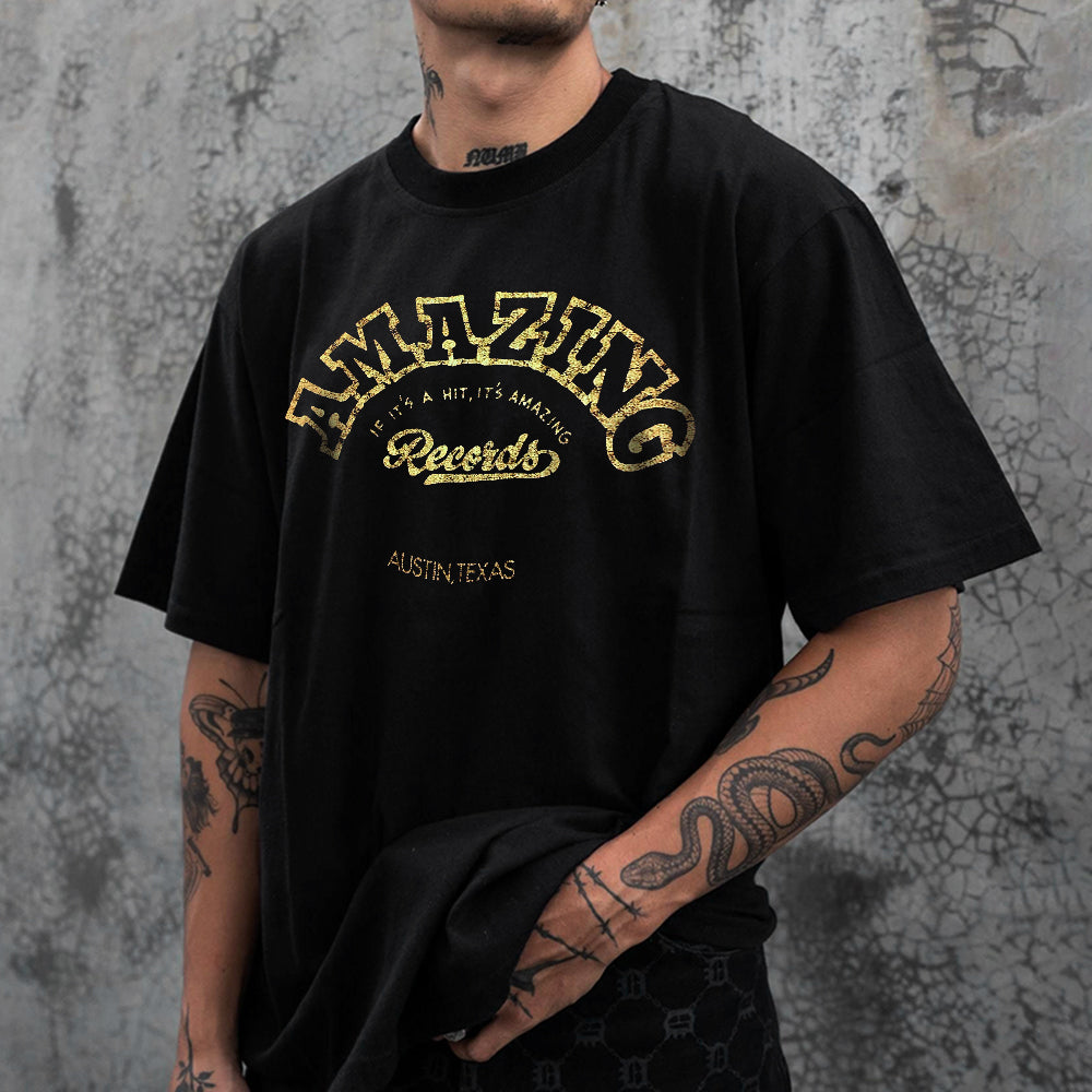 Casual Alphabet Graphic Print Men's T-Shirt