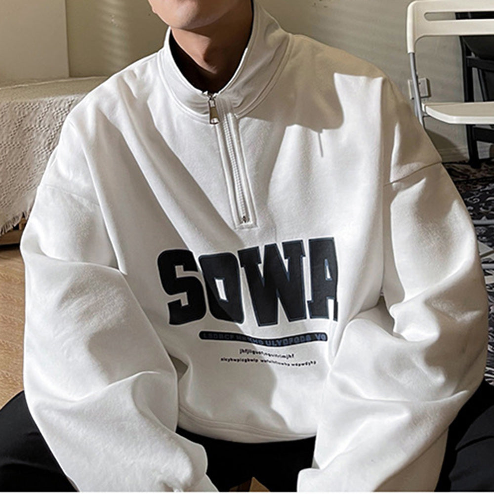 Letter Graphics Casual Loose Men's Sweatshirt
