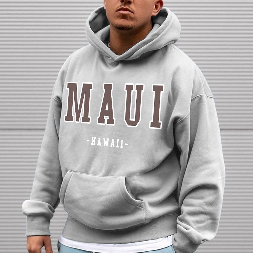 MAUI Hawaii Men's Casual Loose Fit Hoodie