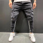 Wool Ripped Patch Denim Pants