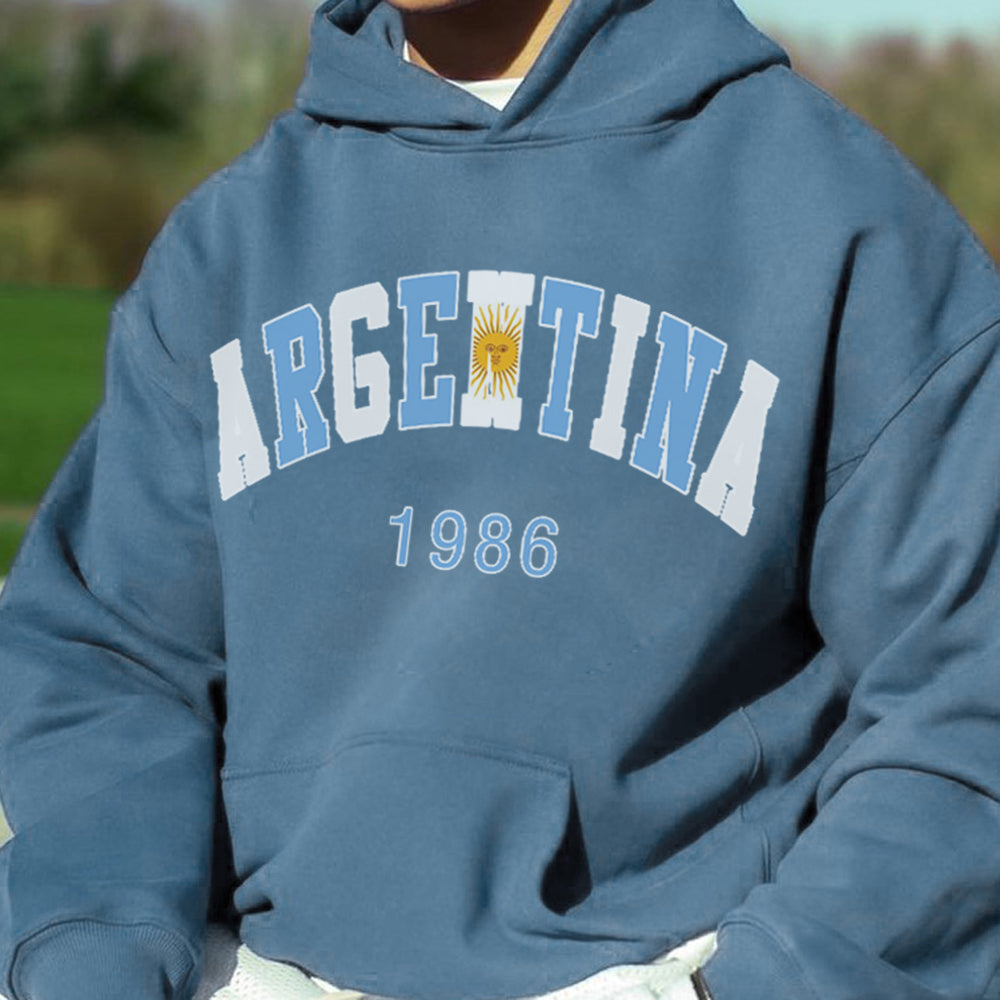 Argentina 1986 World Cup Champions Men's Fleece Hoodie 320g