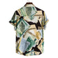 Cotton And Linen Printed Pocket Button-down Shirt