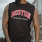 Boston Alphabet Graphic Print Athleisure Men's Tank Top