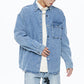 Men's Casual Button Up Denim Shirts with Pocket