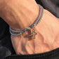 Cross Hollow Double Chain Cross Men's Bracelet