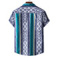 Cotton And Linen Printed Pocket Button-down Shirt