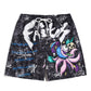 Men's beach pants loose casual cartoon printed shorts